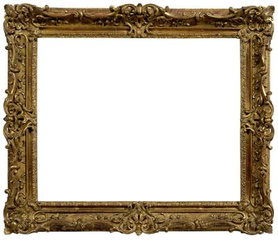 Appraisal: Fine th century French frame Louis XV style hand-carved kt