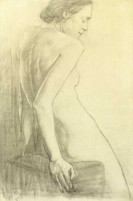 Appraisal: AUSTIN OSMAN SPARE - FEMALE NUDE signed with initials dated