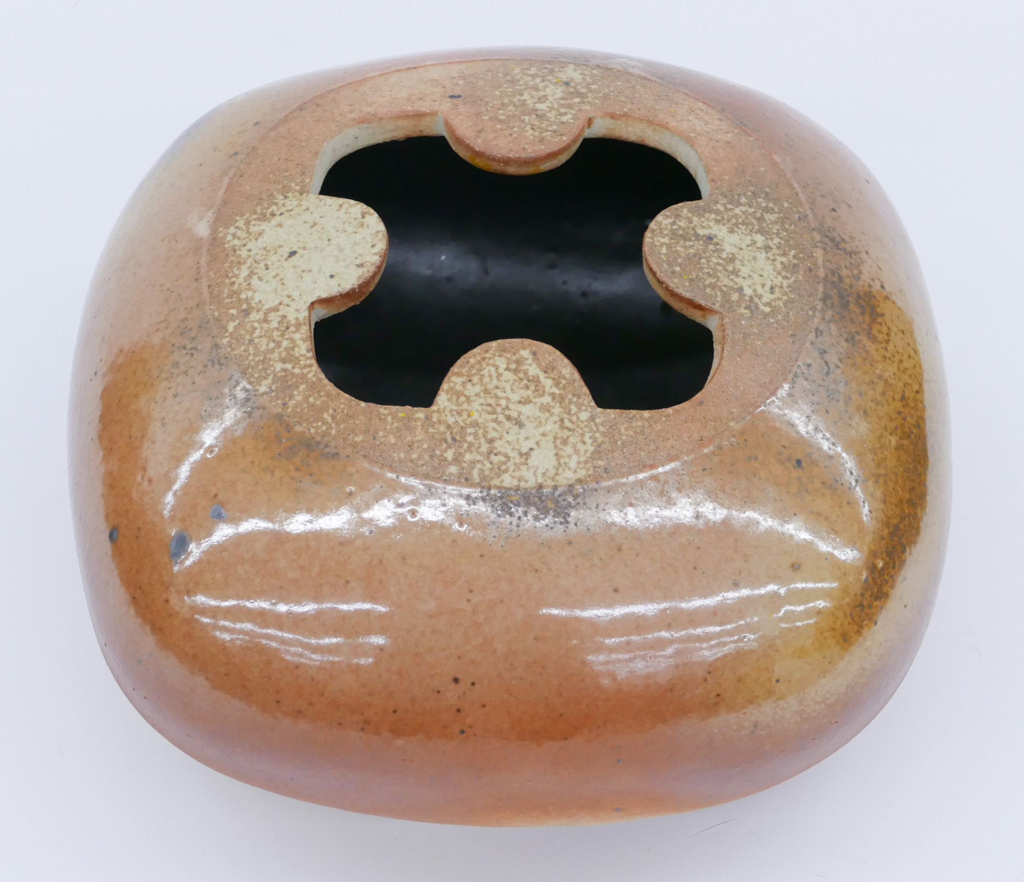 Appraisal: David Shaner - American Shino Glazed Pillow Pot Stoneware ''x