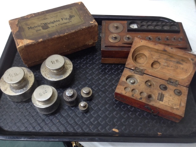 Appraisal: a Tray of Scale Weights To include one set of