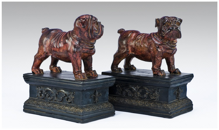 Appraisal: Pair of Resin Dog Bookends