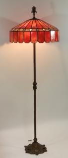 Appraisal: American Art Nouveau Leaded Glass Floor Lamp UNITED STATES EARLY