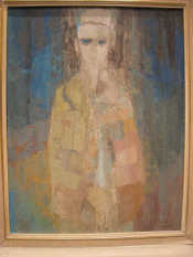 Appraisal: An oil on board titled Harlequin x cm by Frank