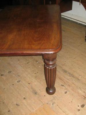 Appraisal: A VICTORIAN MAHOGANY DINING TABLE of rounded oblong form with