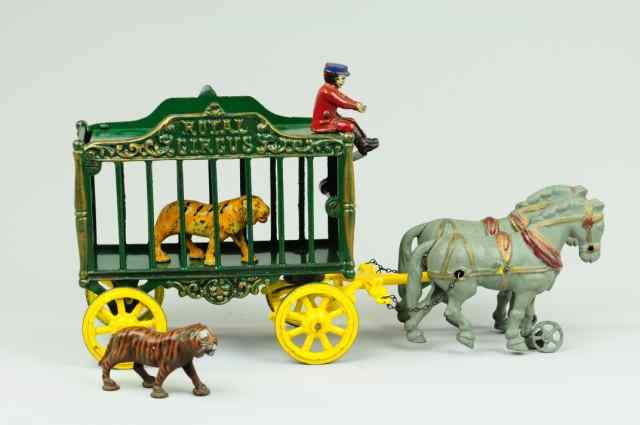 Appraisal: HUBLEY ROYAL CIRCUS CAGE WAGON Cast iron green cage style