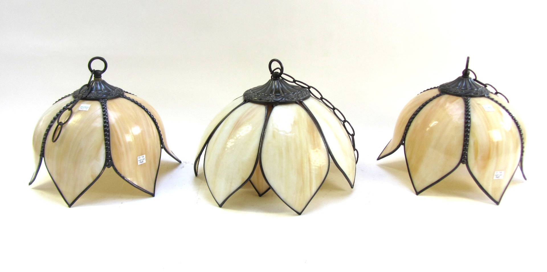 Appraisal: A pair of Christopher Wray foliate ceiling lights circa each