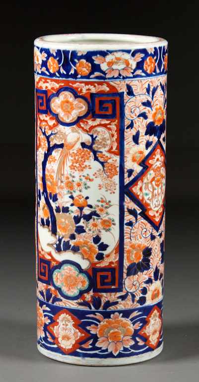 Appraisal: Japanese Imari porcelain umbrella stand fourth quarter- th century in