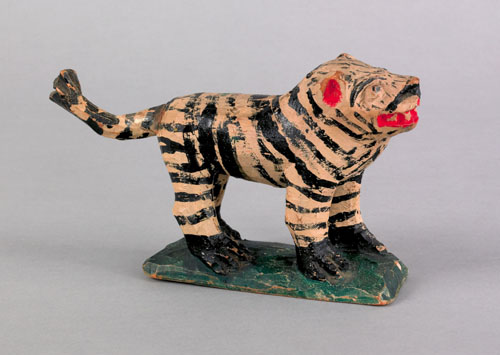 Appraisal: Wilhelm Schimmel Cumberland Valley PA - carved and painted tiger