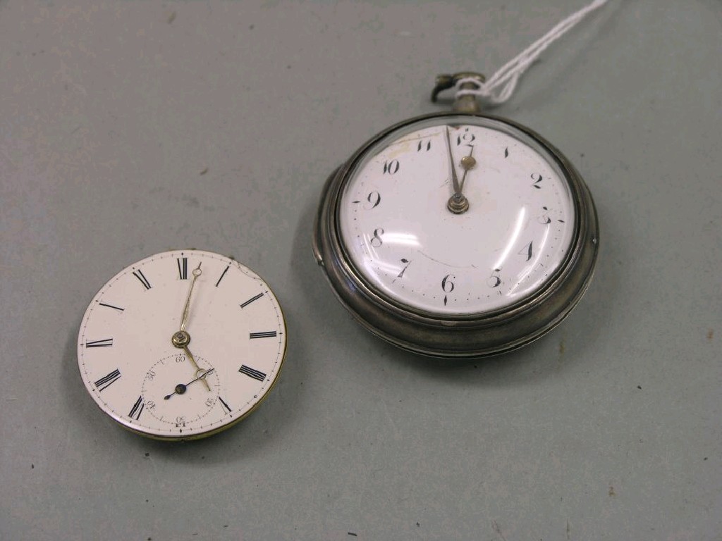 Appraisal: A George III silver pair cased pocket watch with convex