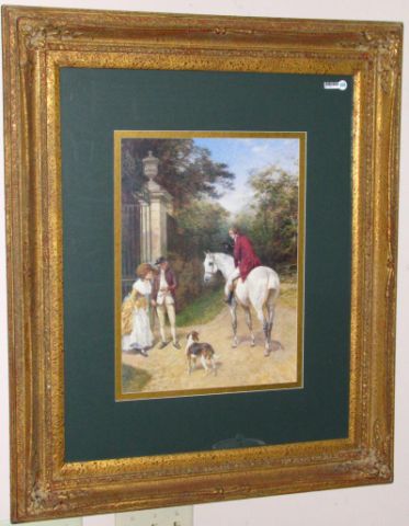 Appraisal: Framed decorator print after H Hardy The Introduction after the