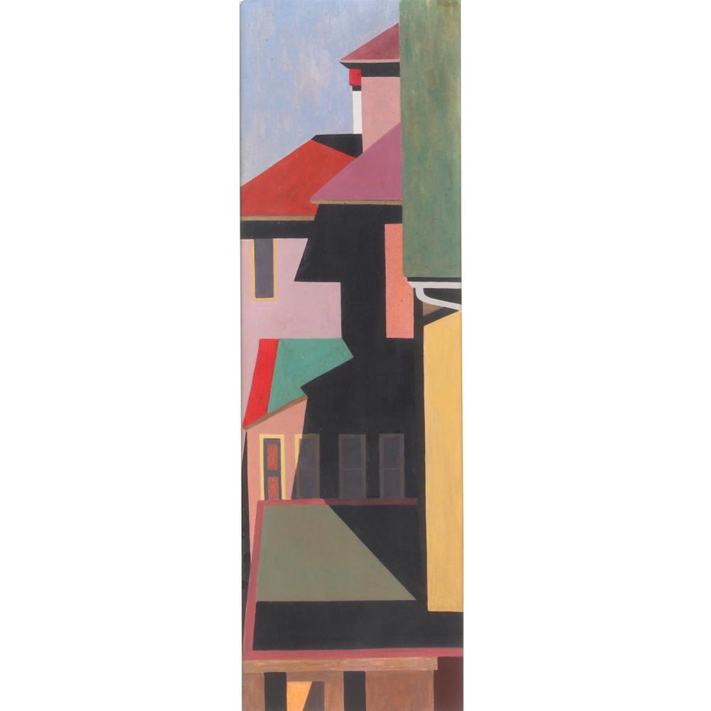 Appraisal: EDMUND BRUCKER AMERICAN - UNTITLED PROVINCETOWN ABSTRACT BUILDINGS CA -