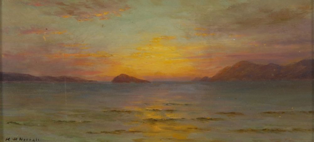 Appraisal: KATE WHITE NEWHALLAmerican - Sunset over San Francisco Bay Signed