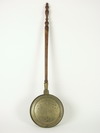 Appraisal: BED WARMER - th C brass bed warmer with hinged