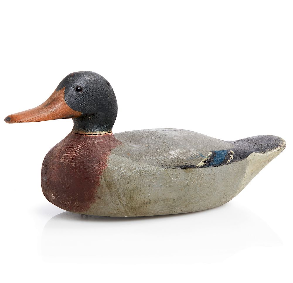 Appraisal: Vintage Duck Decoy Vintage painted wooden duck decoy Dimensions long