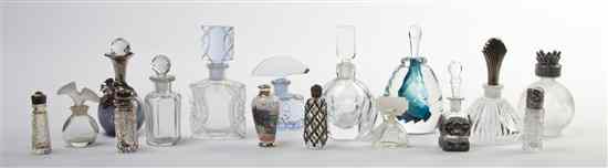 Appraisal: A Collection of Vintage Scent Bottles including some with silver