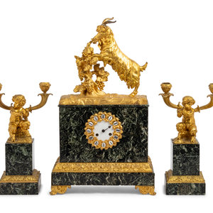 Appraisal: An Assembled Louis Philippe Marble and Gilt Bronze Figural Garniture