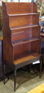 Appraisal: Georgian style mahogany bookcase having four tiers and rising on