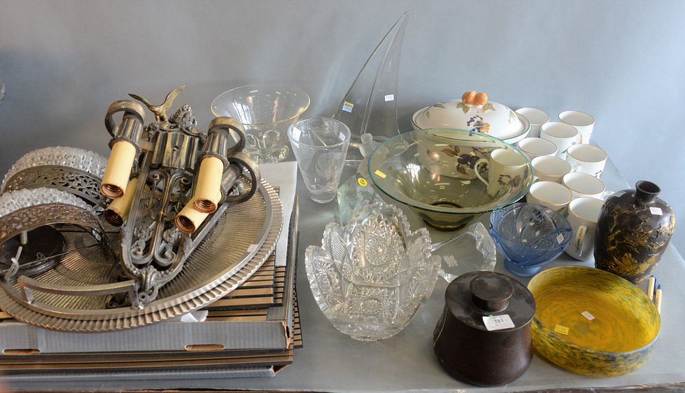 Appraisal: Large grouping of assorted items to include Steuben Lalique Royal