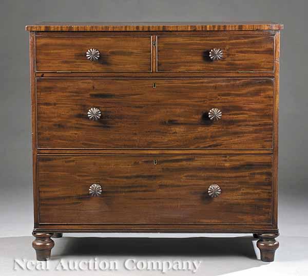 Appraisal: A William IV Mahogany Gentleman's Dressing Chest c the top