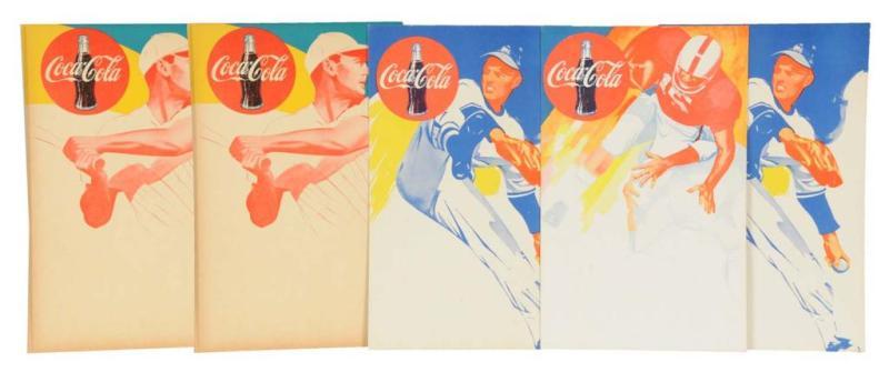 Appraisal: Lot of Cardboard Coca-Cola Sports Schedules Description Includes four baseball