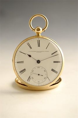 Appraisal: An ct gold open face lever watch with a white