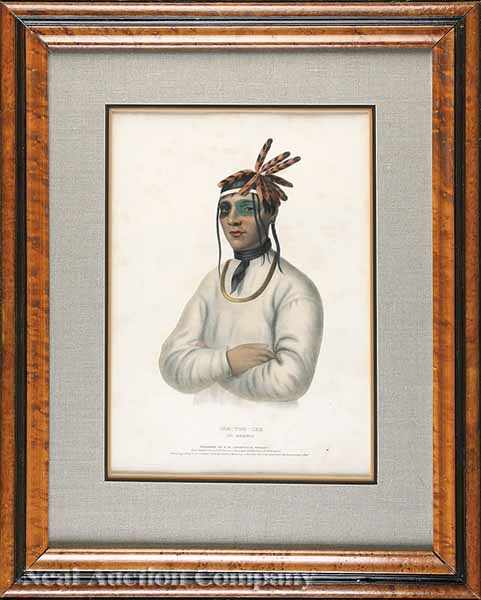 Appraisal: McKenney Hall Publishers Mo-Hon-Go Osage Woman and Caa-Tou-See an Ojibway