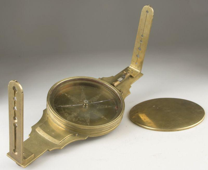 Appraisal: RARE Joseph Farr Brass Surveyor's Compass New York no production