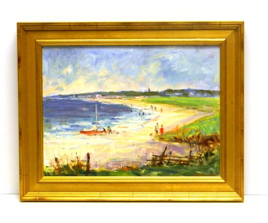 Appraisal: Roger Dennis American - ''Harkness Beach '' oil on board