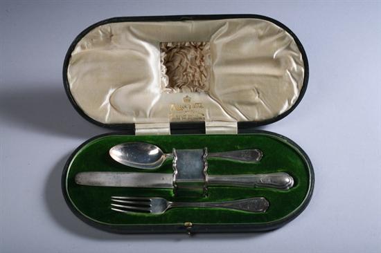 Appraisal: FOUR-PIECE GEORGE V STERLING SILVER CHILD'S CUTLERY SET George Jackson