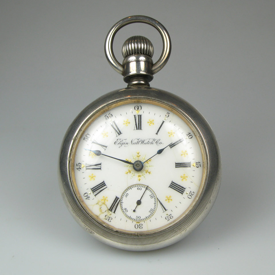 Appraisal: Elgin Openface Pocket Watch circa size jewel movement fancy dial