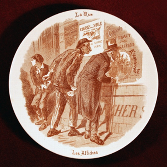 Appraisal: PLATES La filous a la repousse Shady characters doing what