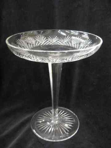 Appraisal: Cut Glass Tall Compote brilliant period diamond fan '' excellent