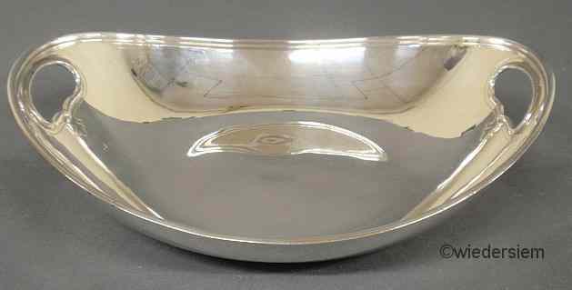 Appraisal: Tiffany Co sterling silver oval bread tray ''h x ''l