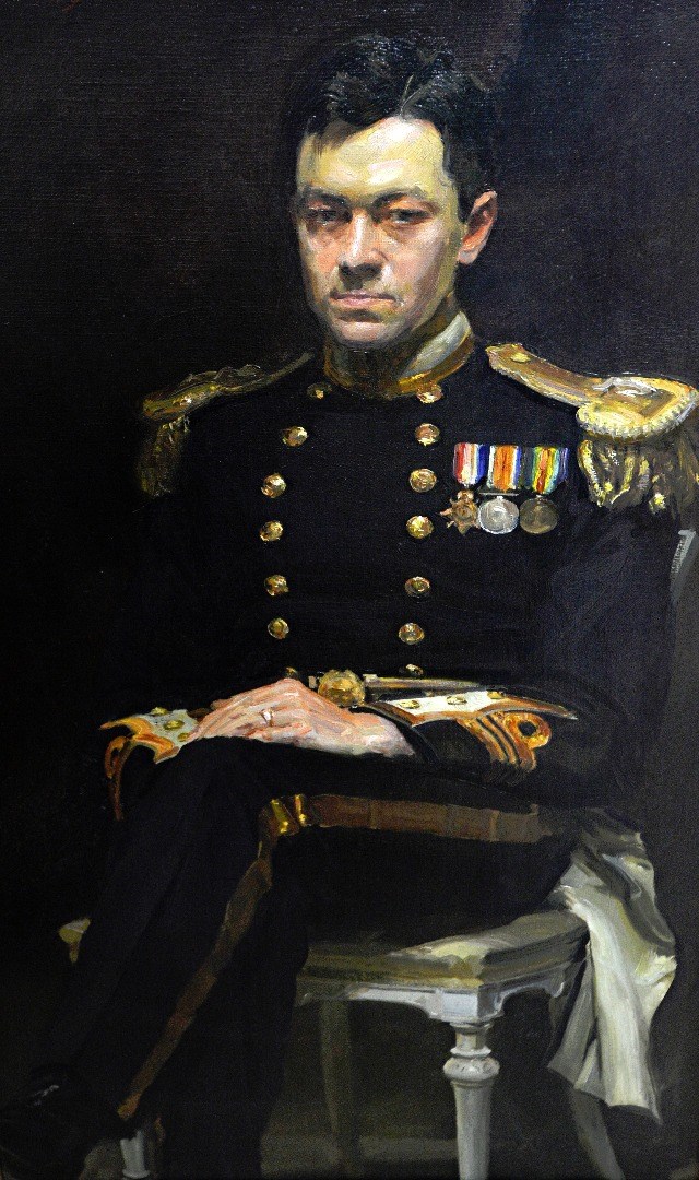 Appraisal: Douglas Stannus Gray - Portrait of Lieutenant Commander D S