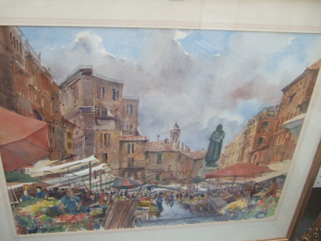 Appraisal: Harrison late th century Campo dei Fiori Roma watercolour signed