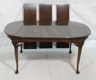 Appraisal: HENKEL HARRIS Mahogany Dining Table Virginia Gal HENKEL HARRIS Mahogany