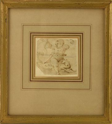 Appraisal: Italian School th century A sketch of Cupid on a