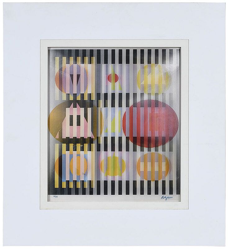 Appraisal: Yaacov Agam Israeli born White Night edition signed lower right