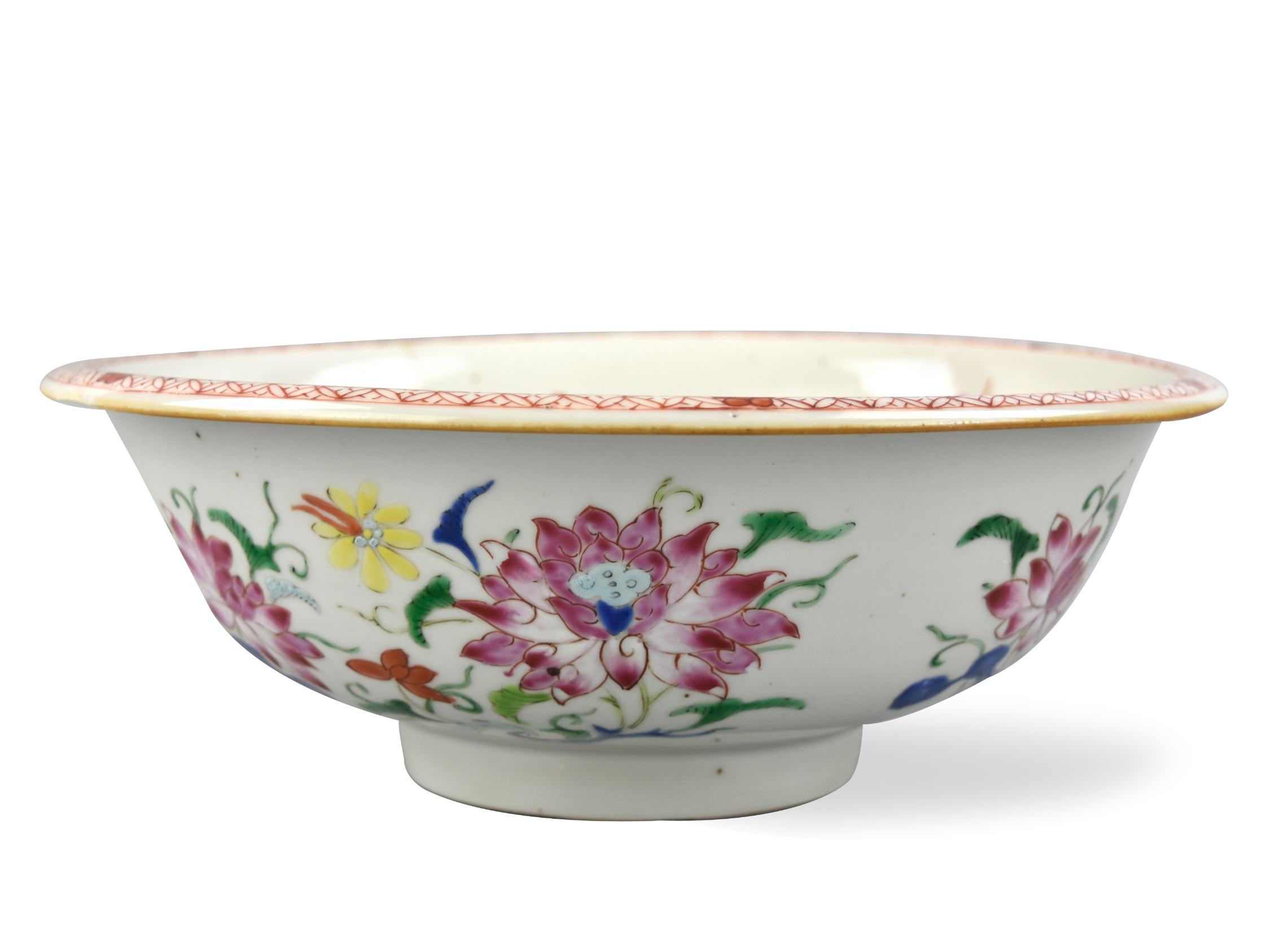 Appraisal: Chinese Yongzheng Period famille rose flower bowl with everted rim