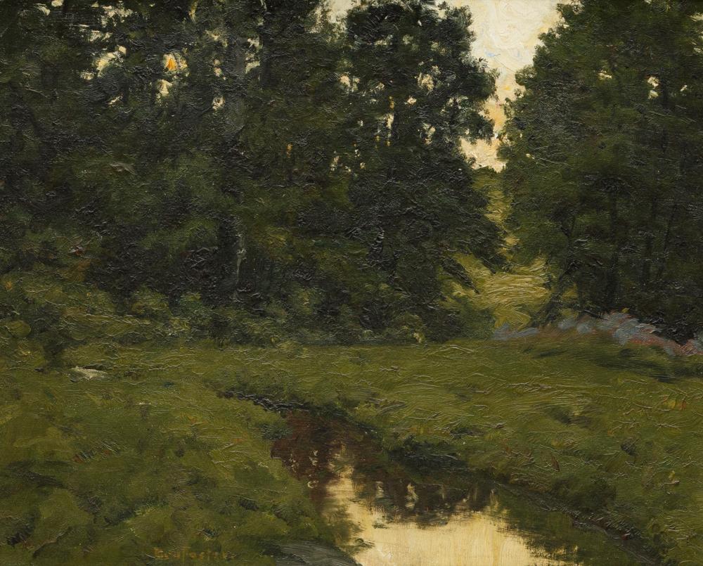 Appraisal: Benjamin Foster American Maine - Luminous Landscape with Creek oil