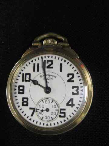 Appraisal: Elgin Railroad Pocketwatch B W Raymond model jewel adjustments gold-filled