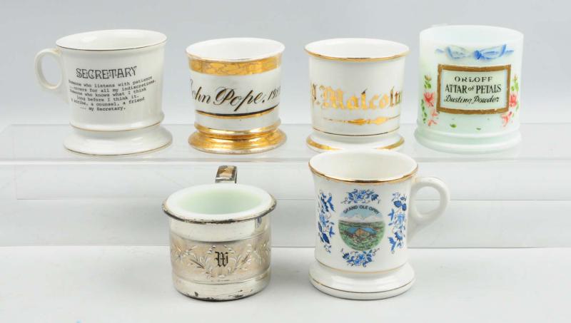 Appraisal: This lot includes mugs advertising Orloff Dusting Powder The Grand