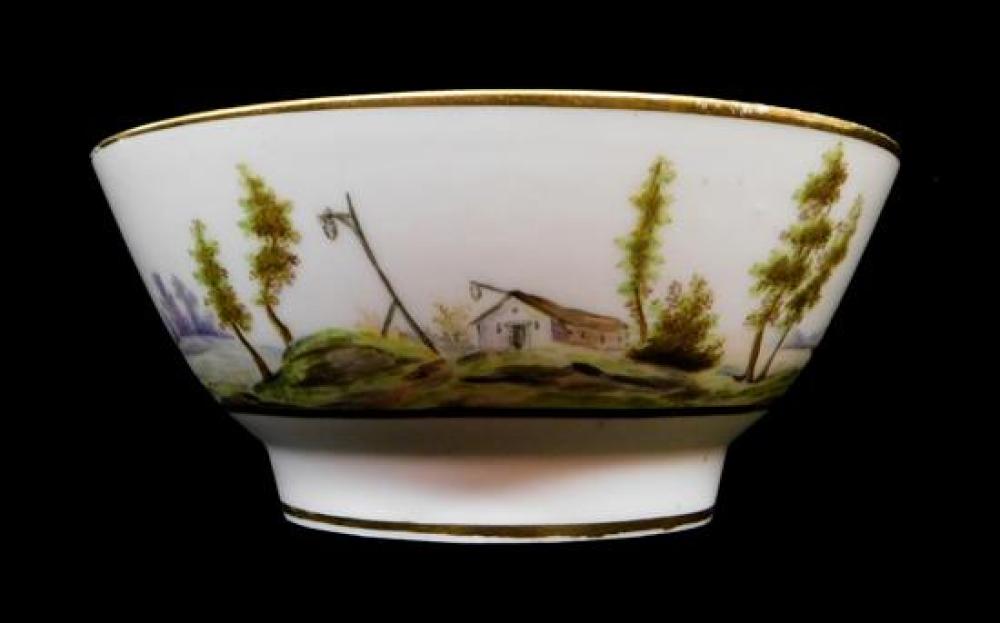 Appraisal: Tucker polychrome porcelain bowl Philadelphia ca - depicts a polychrome