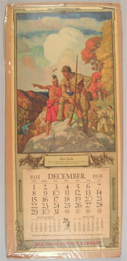 Appraisal: pieces Wyeth N C Color illustrated Calendars Hercules Powder Company