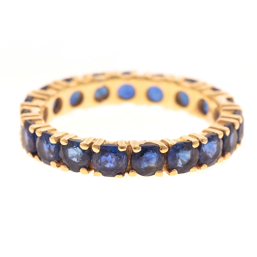 Appraisal: A Ladies Sapphire Eternity Band in K K yellow gold