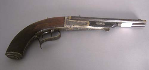 Appraisal: German inlaid pistol signed R Esser v Haarhaus Stahl