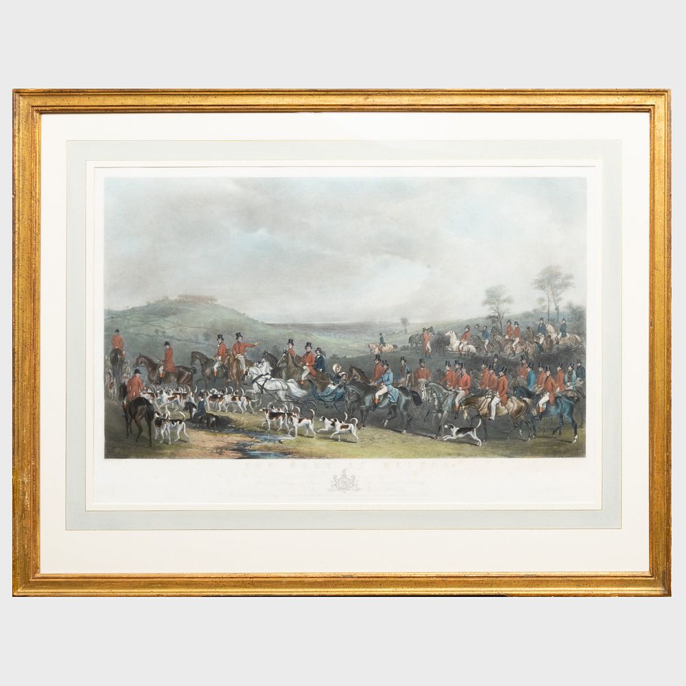 Appraisal: English School Hunt Scenes Six Plates Six engravings with hand-coloring