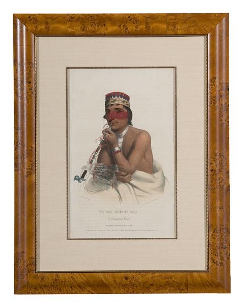 Appraisal: MCKENNEY HALL WA-EM-BOESCH-KA A Chippewa Chief lithographed by Lehman Duval