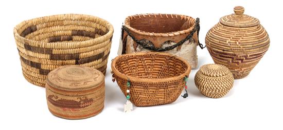 Appraisal: Sale Lot A Collection of American Indian Baskets including a