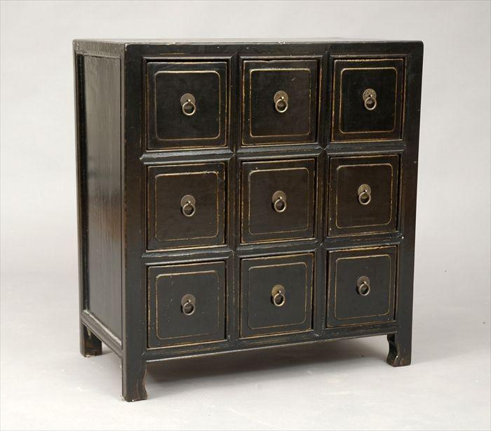 Appraisal: Chinese Black Lacquer Chest Modern x x in